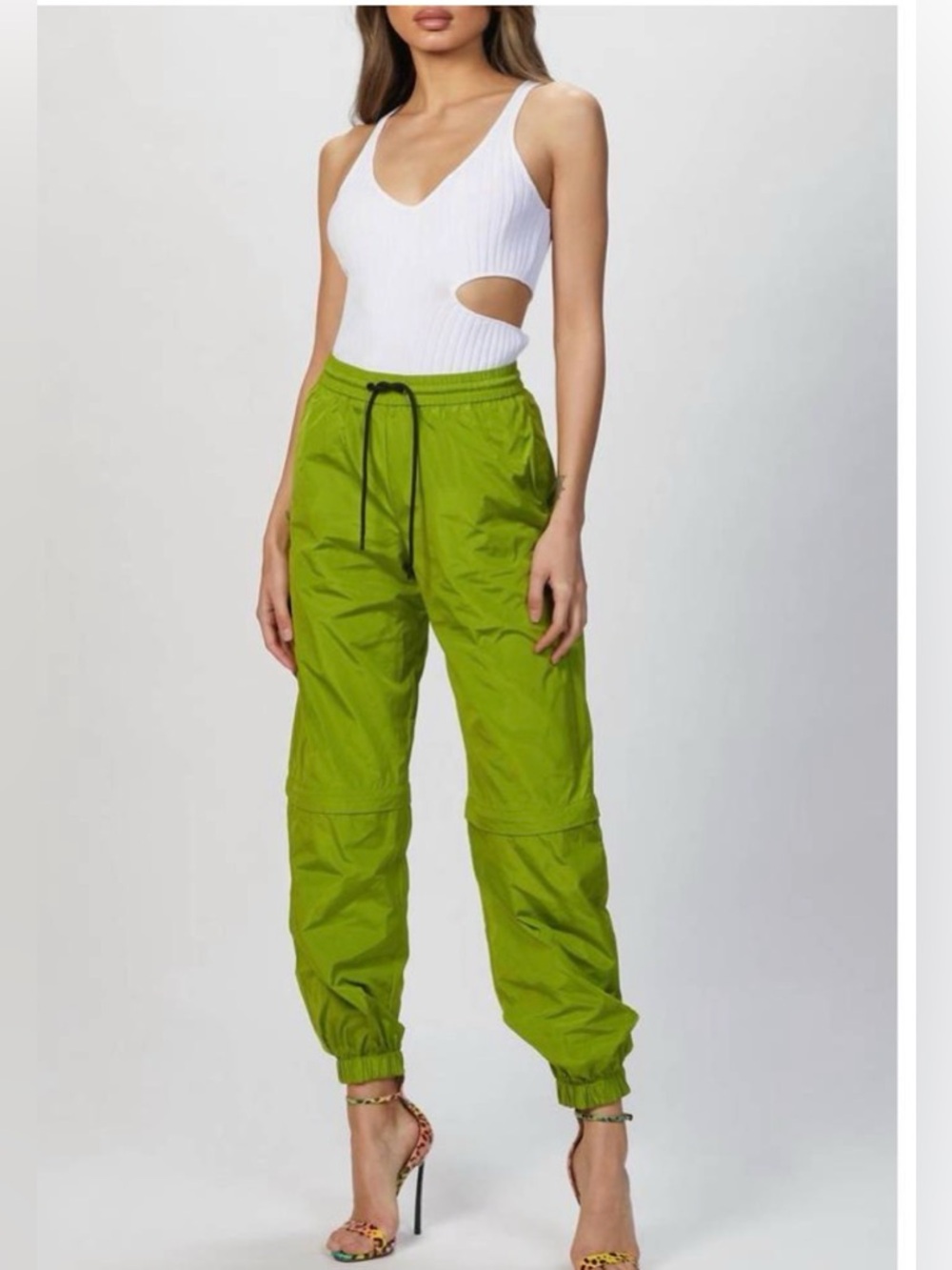 MSGM Detachable Leg Track Pants - Pistachio